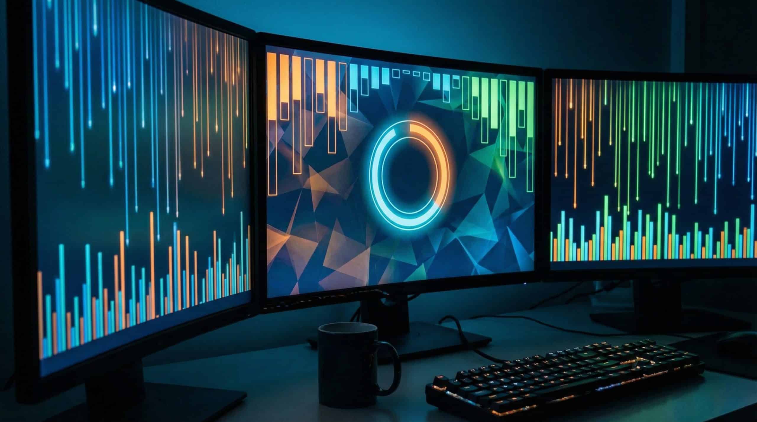 0DTE options intraday volatility trading setup with multiple monitors