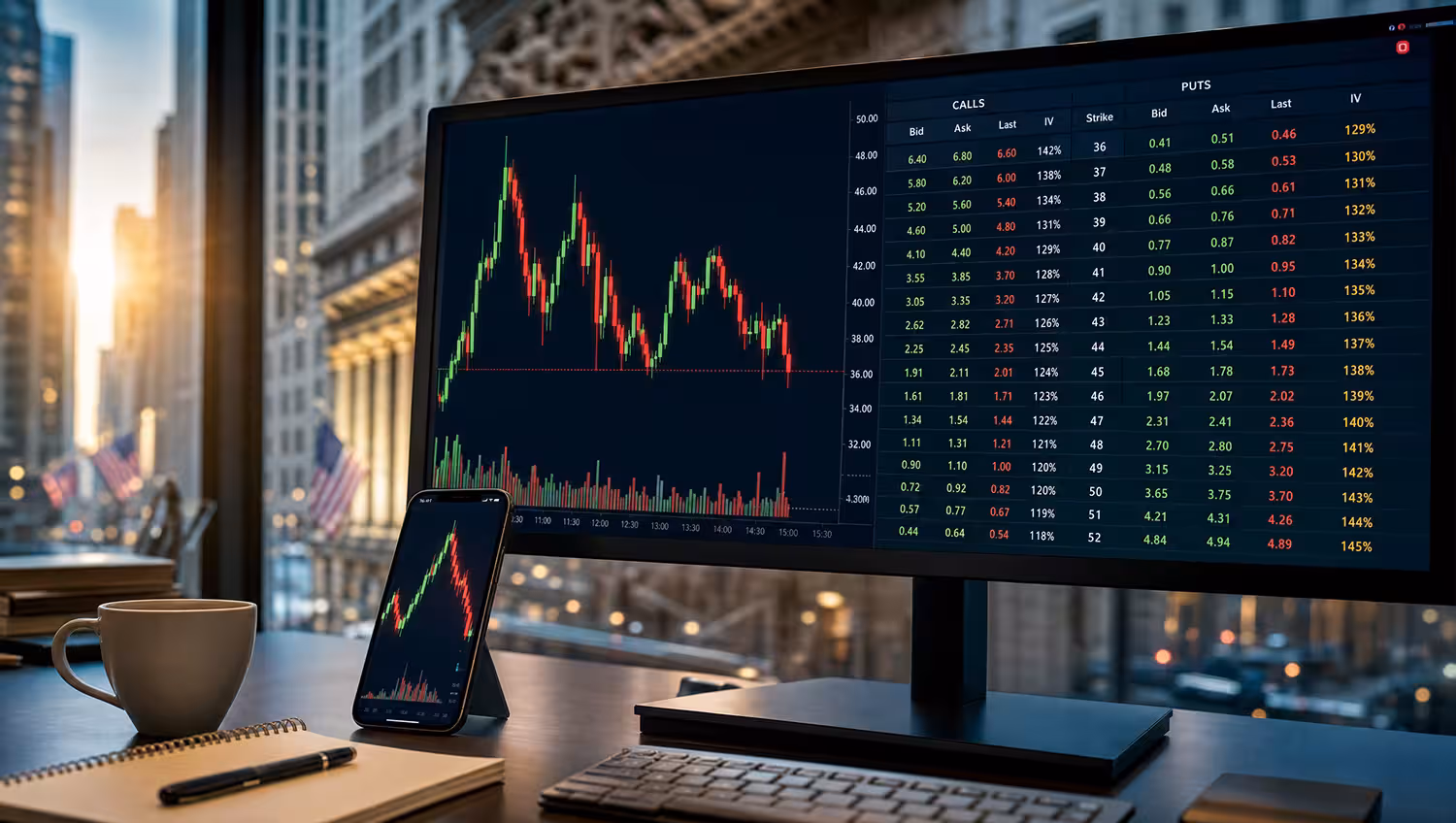 Options Chart for an IPO