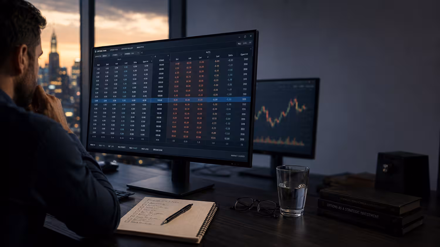Stocks being analyzed to determine good candidates for options trading