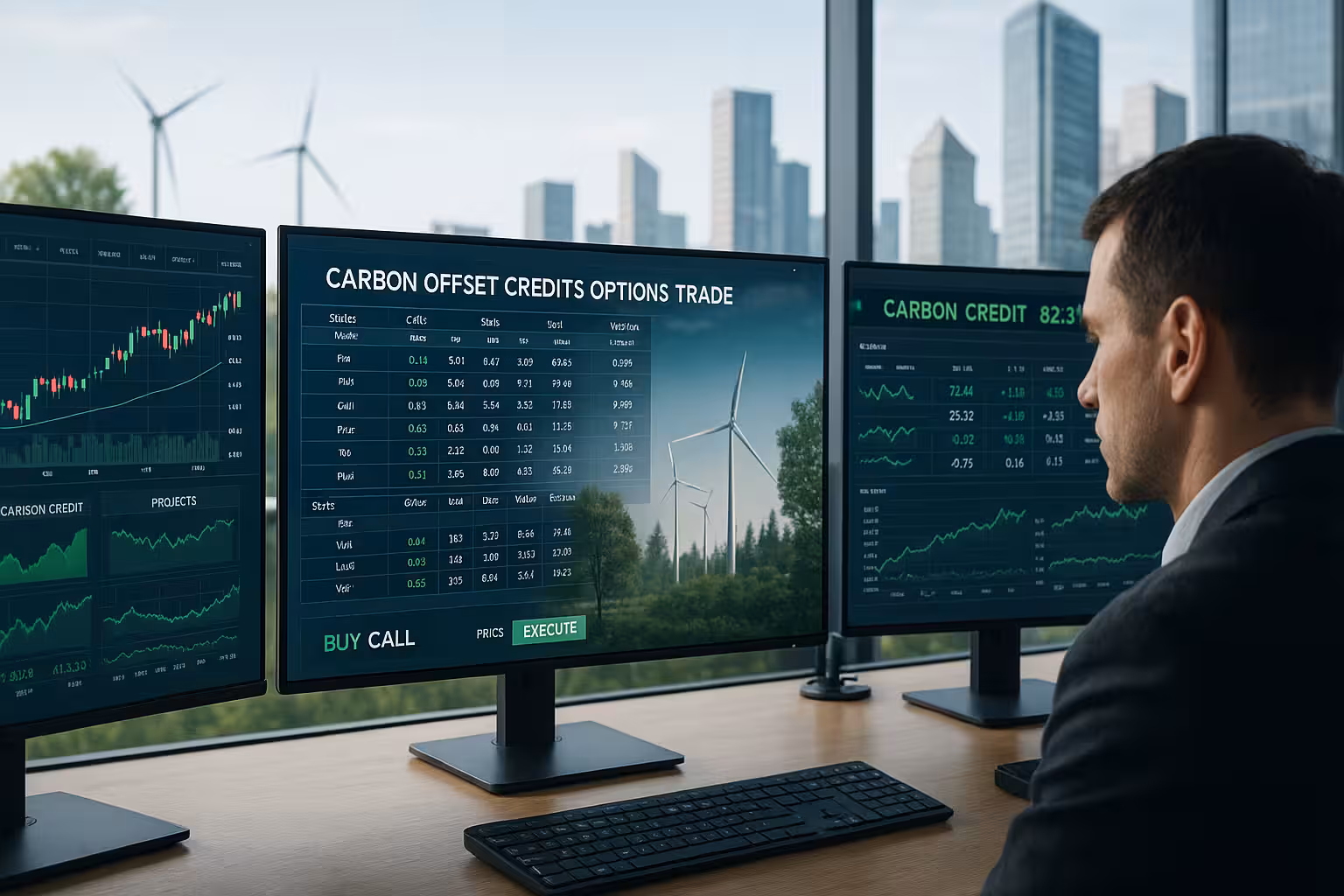 Trading Carbon Offset Credits with Options
