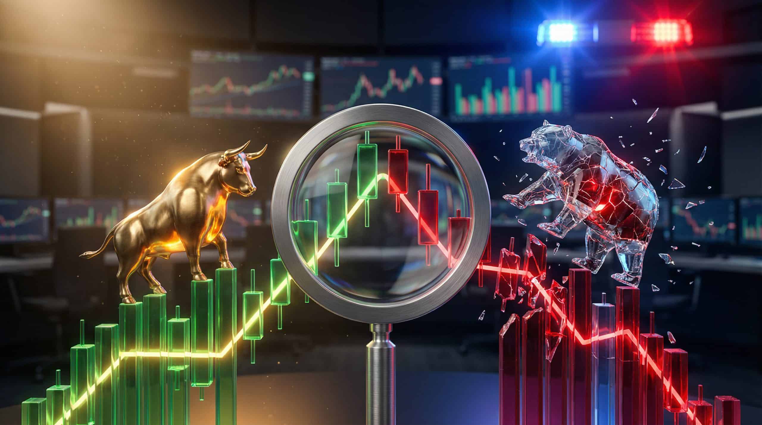 Options on leveraged ETFs showing amplified bull and bear market movements with trading charts