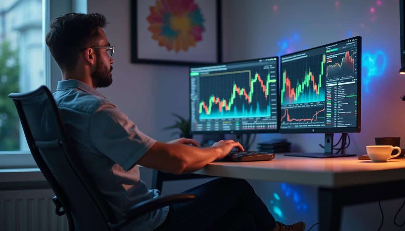 Man Using Stock Screeners for Options