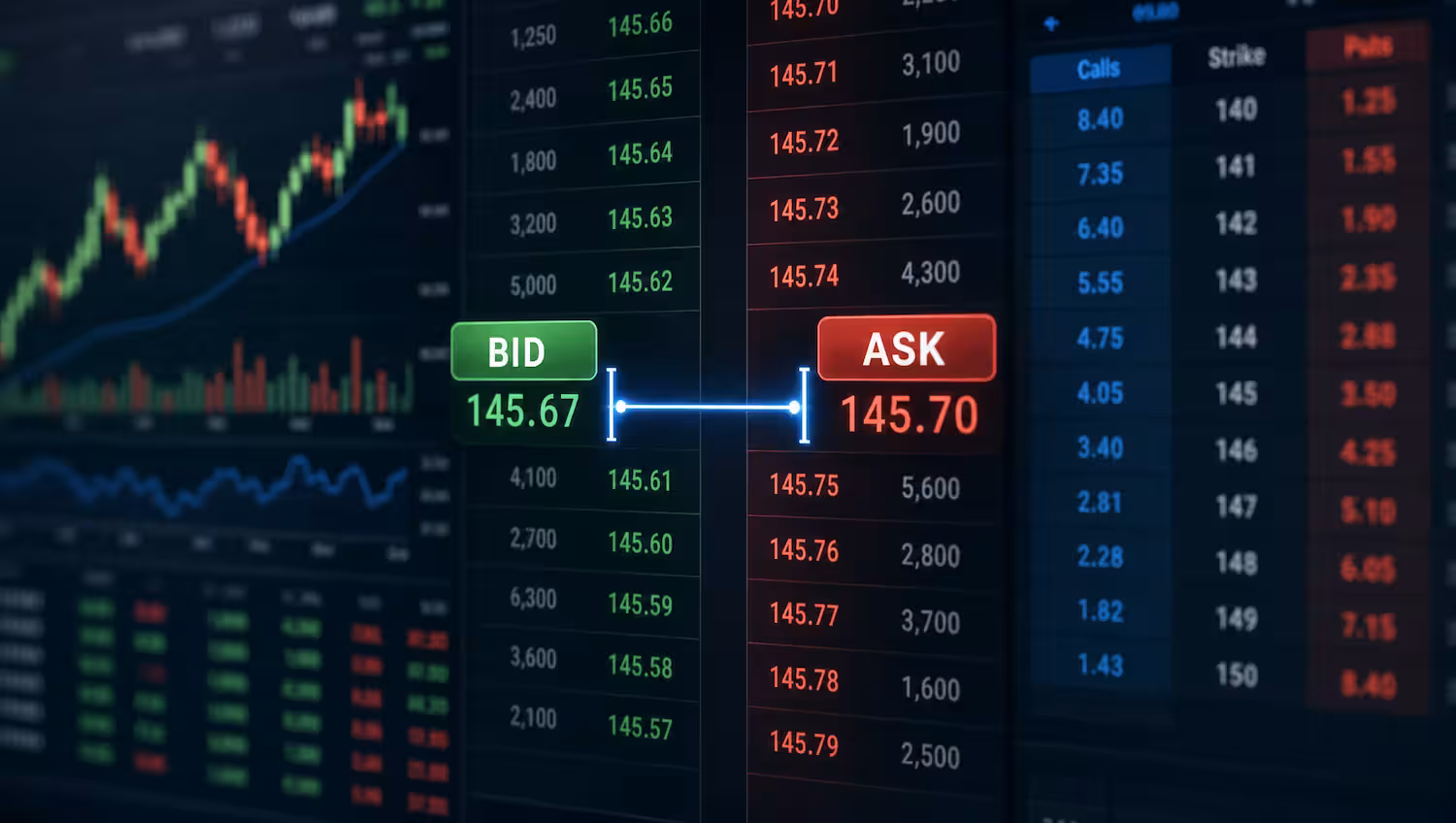 A Tight Bid-Ask Spread on a Chart